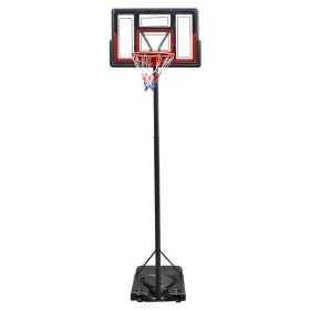 TotheCORE Basketball Stand 4.43-10.00ft Adjustable Portable Basketball Hoop & Goal PC Backplate, Large Base & Wheels