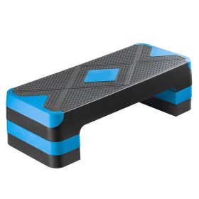 VEVOR Aerobic Exercise Step Platform, 28-Inch Workout Aerobic Stepper, Height Adjustable Fitness Training Step Deck Trainer with 4 Risers