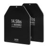 VEVOR Weight Vest Plates, 14.5 LB Pairs, Premium Steel Weighted plates, Contoured Ergonomic Fit â€“ WODs, Additional Weight for Weight Vests