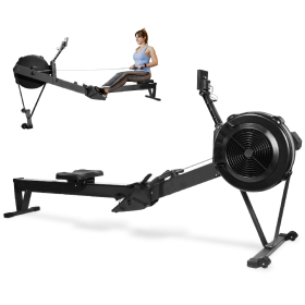 Only Supports Self Pickup-Professional Indoor Rowing Machine, Wind Resistance Rowing Machine With LCD Display, Adjustable Air Resistance, Comfortable