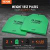 VEVOR Weight Vest Plates, 19.75 LB Pairs, Premium Steel Weighted plates, Contoured Ergonomic Fit â€“ WODs, Additional Weight for Weight Vests