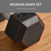 50lbs Rubber Hex Dumbbells Weight Dumbbell Hand Weight Barbell for Body Fitness Training for Home Office Gym, Black