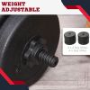 Adjustable 2 x 22lbs Weight Dumbbell Set for Weight Fitness Training Exercise Fitness Home Gym Equipment, Black (Pair)
