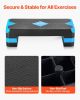 VEVOR Aerobic Exercise Step Platform, 28-Inch Workout Aerobic Stepper, Height Adjustable Fitness Training Step Deck Trainer with 4 Risers
