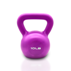 10lbs Kettlebell Set, Strength Training Kettlebells Weight Set For Women, Vinyl Coated Kettle Bell For Home Gym Workout Weight Lifting Equipment, Comf (Color: Purple)