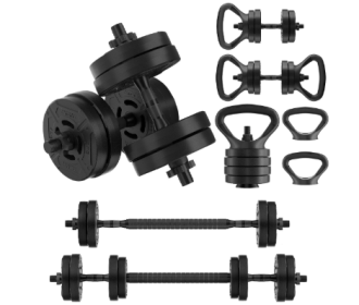 Multi-Functional Portable Changeable Dumbbell And Barbell Kettlebell Set With Adjustable Weights, 40LBS, 60LBS, Multiple Sizes--Only Supports Self Pic (Option: 4in1 40LB)