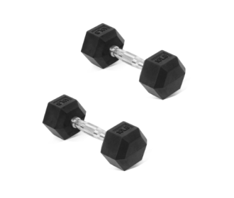 A Set Of Hexagonal Rubber-coated Dumbbells - Non-slip Grips That Are Durable And Space-saving For Home Gym Strength Training--Only Supports Self Picku (Option: 10LB Pair)