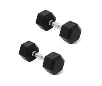 A Set Of Hexagonal Rubber-coated Dumbbells - Non-slip Grips That Are Durable And Space-saving For Home Gym Strength Training--Only Supports Self Picku (Option: 15LB Pair)