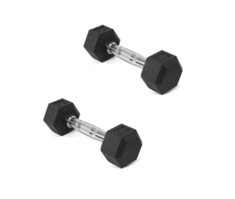 A Set Of Hexagonal Rubber-coated Dumbbells - Non-slip Grips That Are Durable And Space-saving For Home Gym Strength Training--Only Supports Self Picku (Option: 5LB Pair)